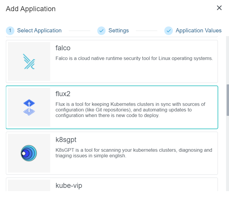 Select Flux2 Application